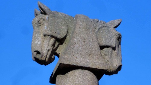 Pferdetränke oder Pferdekopfbrunnen, anklicken zum Vergrößern.