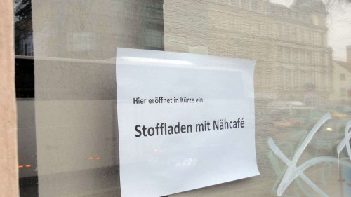 Nähcafé statt Schreibwaren