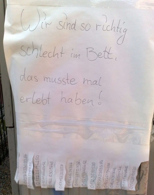 Gesehen auf der Görlitzer Straße ... Danke an Frank für das Foto.