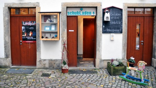 Der "schubLaden" im "Hof der Tiere" im Kunsthof.