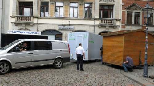 Wie immer: Stau am Martin-Luther-Platz