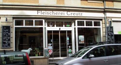 Fleischerei Creutz von außen im historischem Look