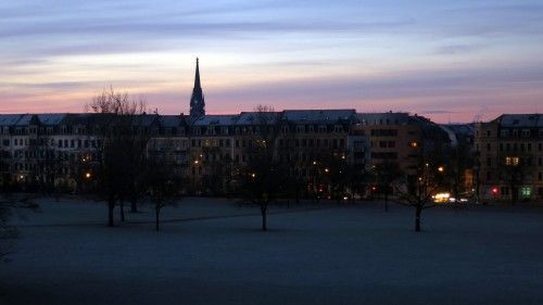 Alaunplatz am Morgen