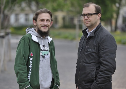 Das Gespräch mit Marcel Ritschel fand auf dem Alaunplatz statt.