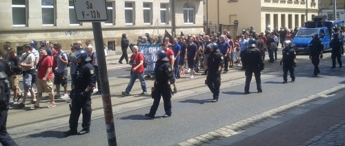 Neonazidemo auf der Großenhainer Straße