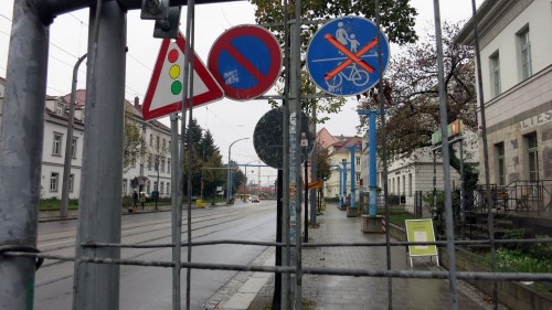 Auch nach dem Turnerweg ist Radweg noch gesperrt.