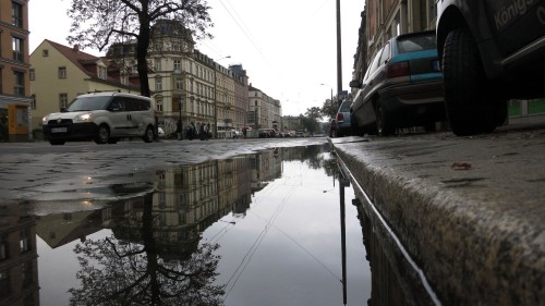 Die Königsbrücker Straße am Mittag.