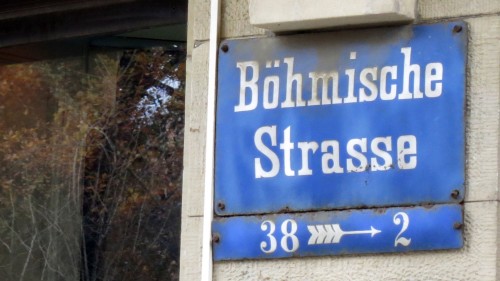 Straßenschild an der Ecke zum Martin-Luther-Platz