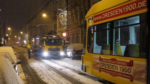 Abschleppdienst auf der Rothenburger