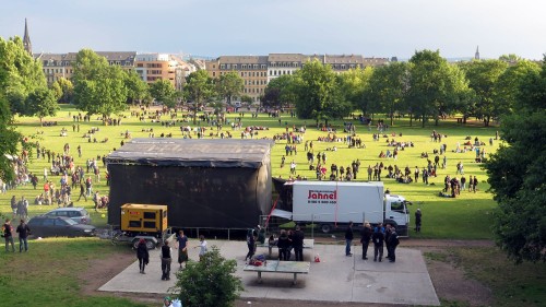 Der Alaunplatz war gut besucht. Fast wie an einem normalen Sonnentag.