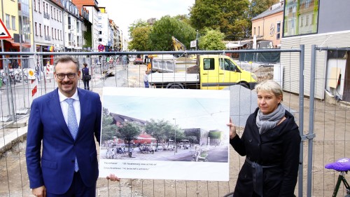 Planungsamtsleiter Stefan Szuggat und Stesad-Projekt Undine Neubert