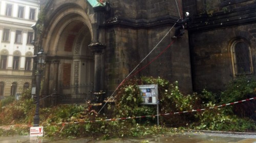 Martin-Luther-Kirche wird beschnitten