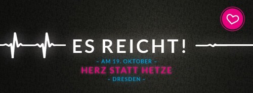 Herz statt Hetze Demo am 19. Oktober, ab 17 Uhr