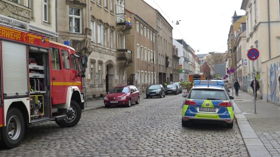 Die Katharinenstraße ist derzeit für den Durchgangsverkehr gesperrt.