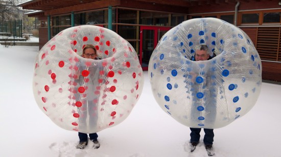 Anja und Steve - Bubble-Fußballer