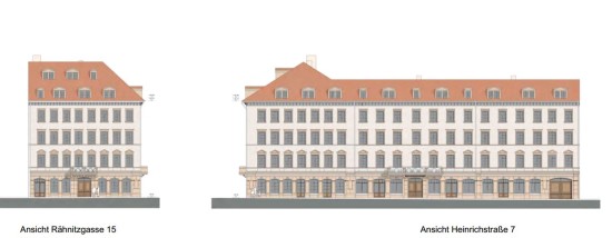 Geplante Heinrichresidenz. Visualisierung: Seidel+Architekten