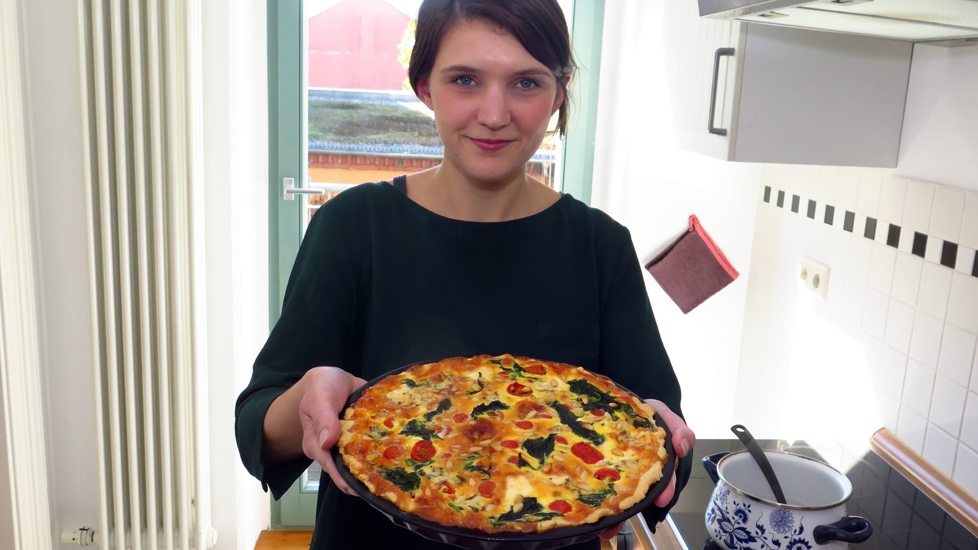 Wohnzimmer-Dinner: Eines ihrer Lieblingsgerichte: Quiche - was es zum Dinner gibt, steht aber noch nicht fest.