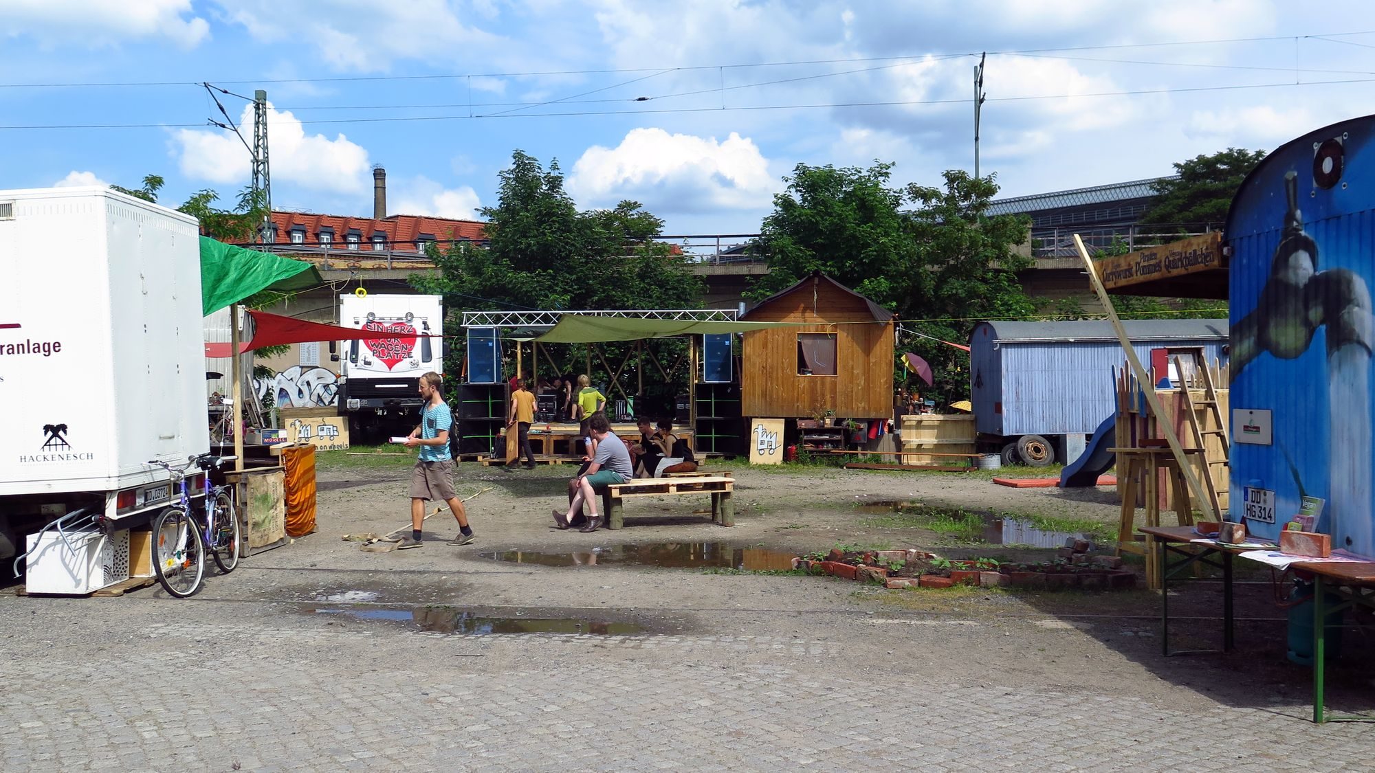 Wagenplatzfest am Alten Leipziger Bahnhof