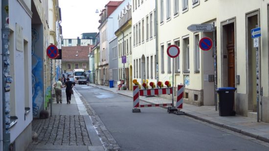 Böhmische Straße gesperrt.