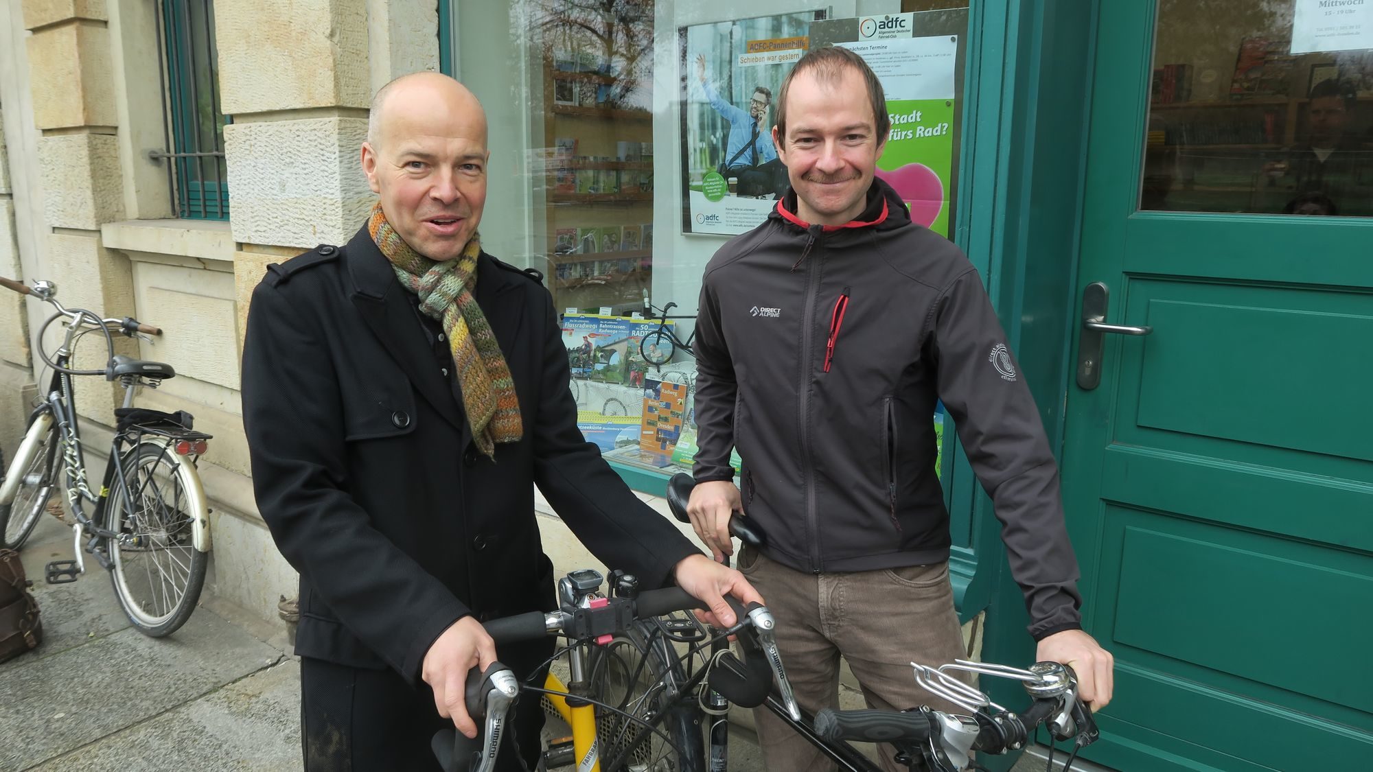 Begrüßen grundsätzlich das Radverkehrskonzept: ADFC-Vorstände Rolf Leonhardt und Nils Larsen