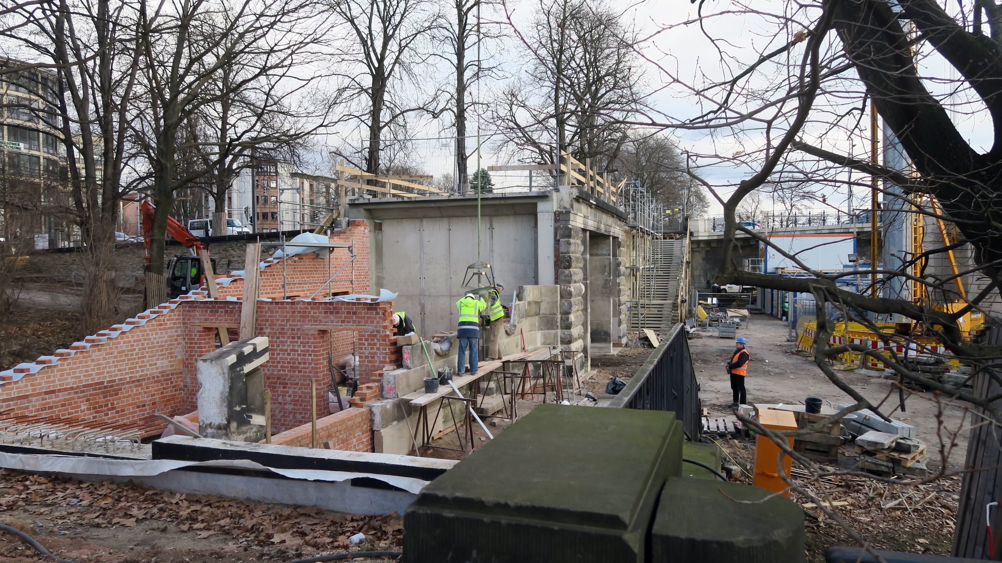 Baustelle an der Albertbrücke