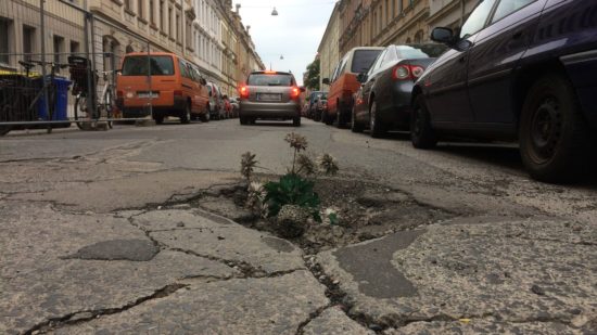 Bepflanzte Förstereistraße - danke an Tobias für das Foto