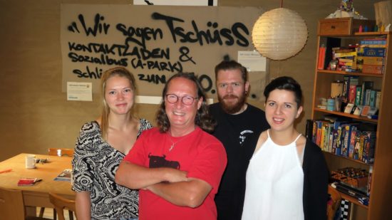 Treberhilfe-Team an der Albertraße:  Eva Karsten, Dieter Wolfer, Thorsten Beigweihe, Luisa Neumann