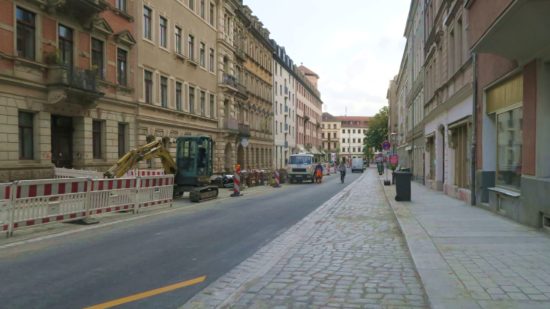 Ebenfalls fast fertig: der südliche Abschnitt der Martin-Luther-Straße