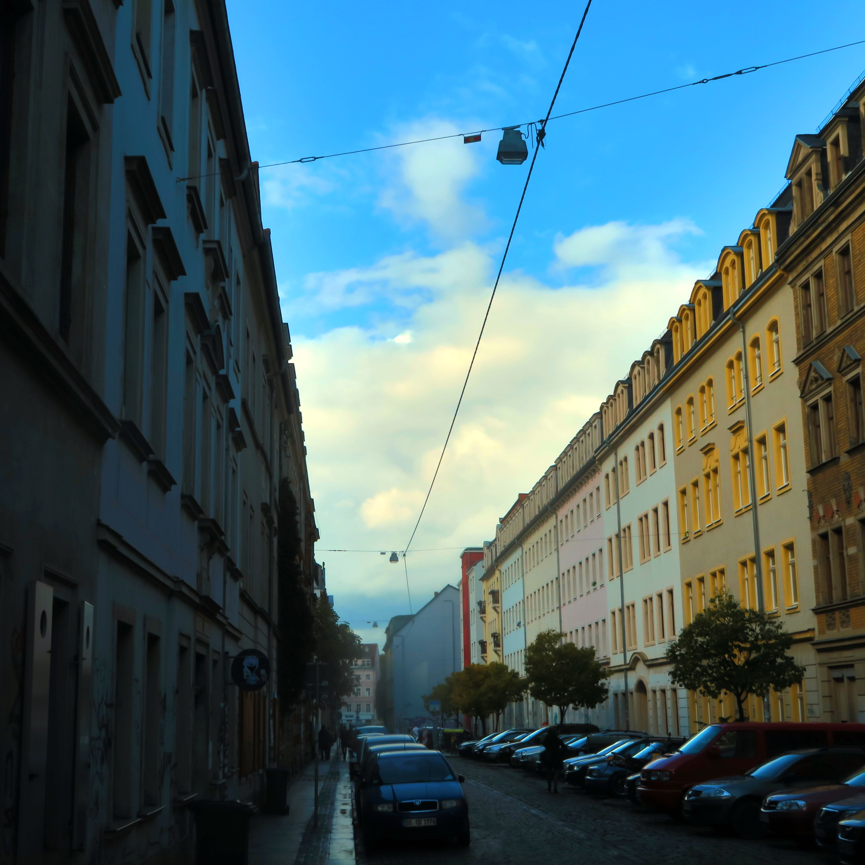 Sebnitzer Straße im Herbstlicht