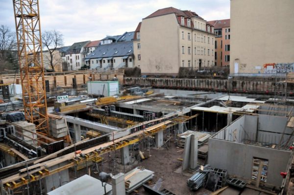 Baustelle an der Kamenzer Straße