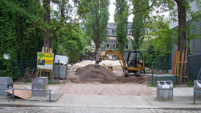 Bauarbeiten am Spielplatz an der Talstraße