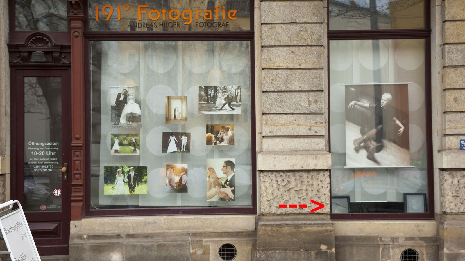 Schaufenster mit Nacktbildern