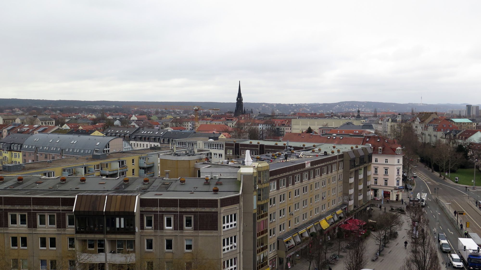 Der Ausblick vom Balkon.