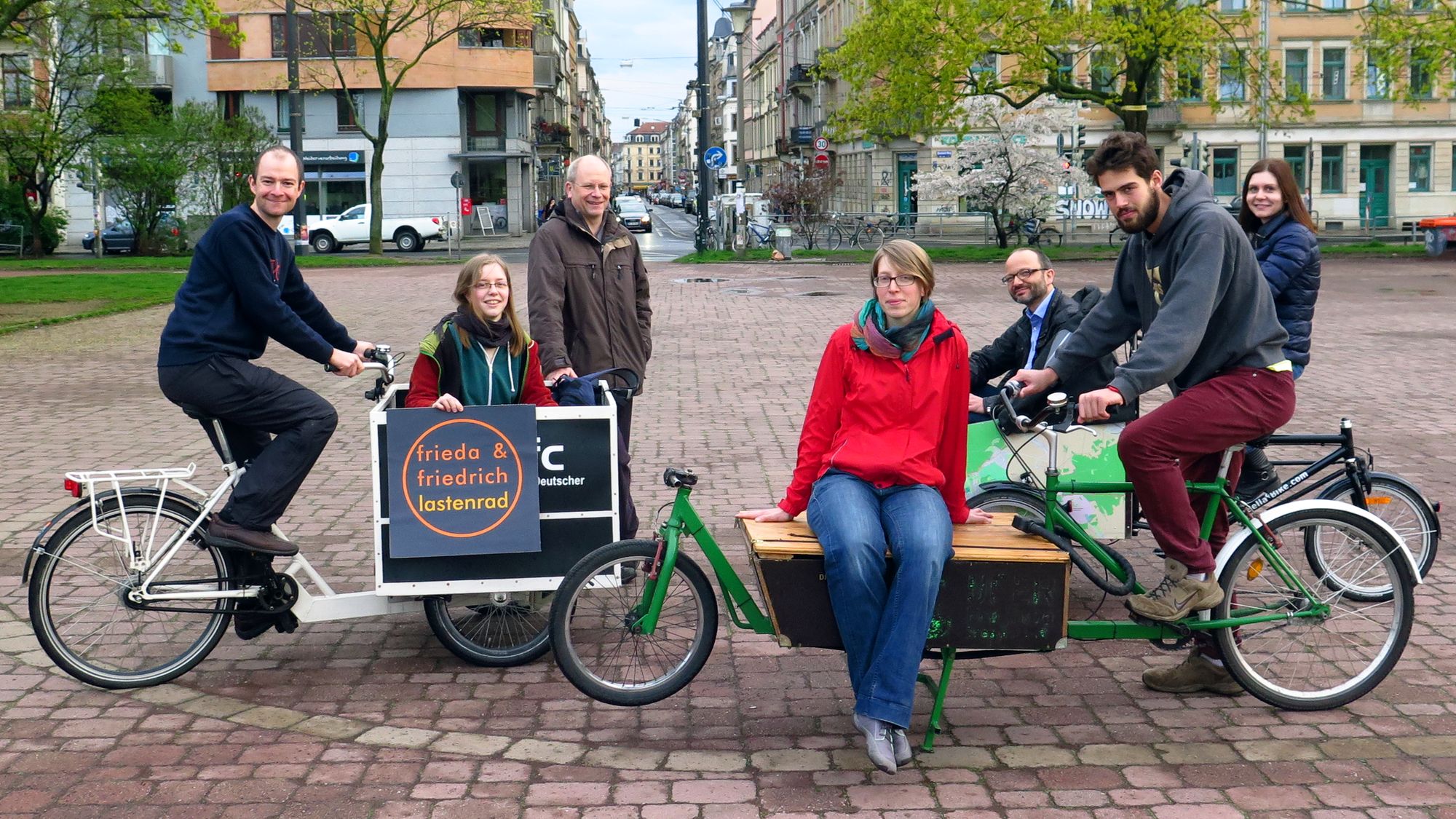 Der ADFC präsentierte gestern auf dem Alaunplatz Lastenräder, ähnliche Modelle sollen demnächst angeschafft werden.