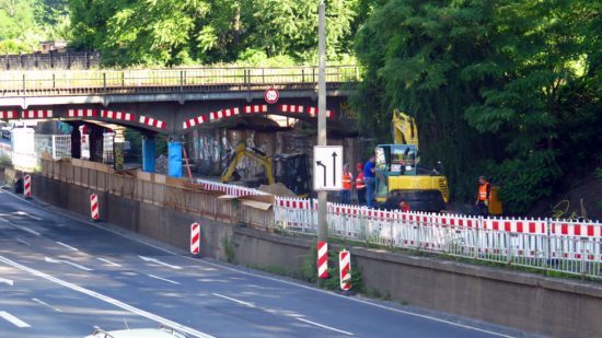 Vorbereitungs- und Sicherungsarbeiten haben schon begonnen.