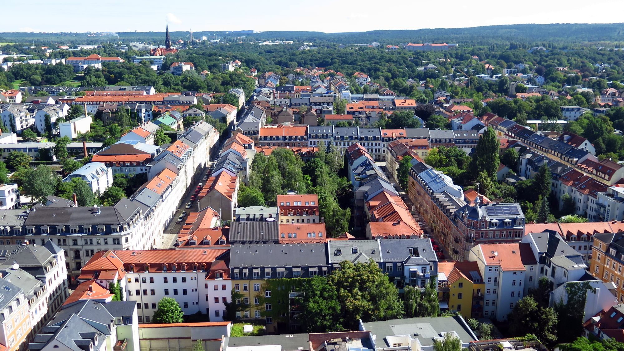 Herrliche Aussicht: hier auf die Kamenzer Straße