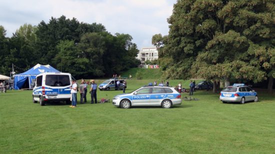 Polizeieinsatz auf dem Alaunplatz