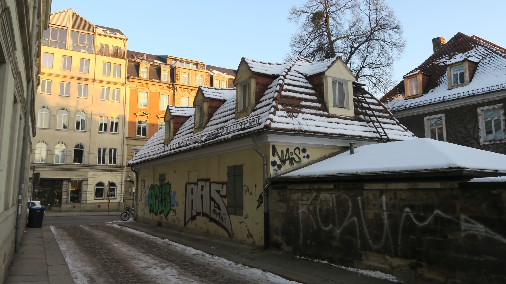 Wolfsgasse - Blick Richtung Bautzner Straße