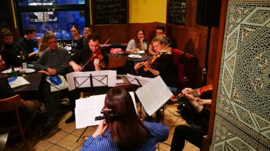 Das Streich-Quartett der Orchester-Akademie spielte Werke von Franz Schubert und Astor Piazzolla.