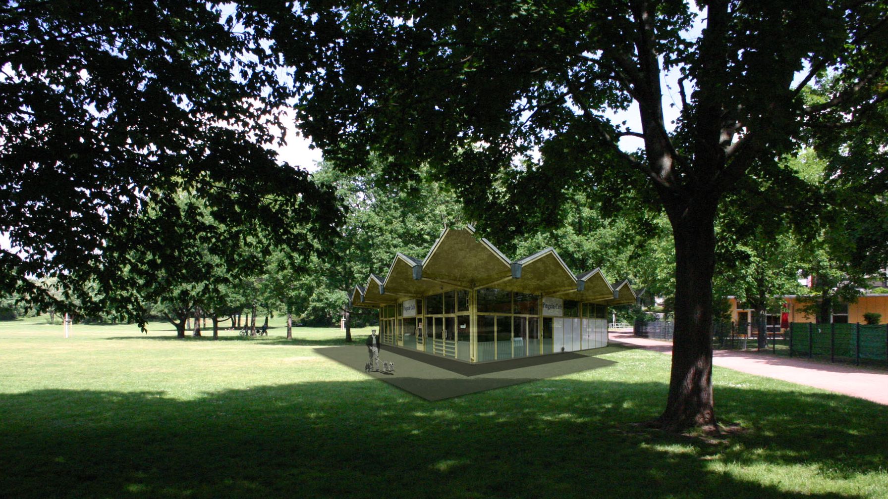 So könnte das Pinguin-Café auf dem Alaunplatz aussehen.