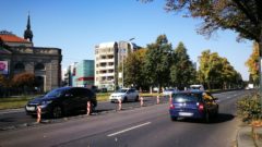 Albertstraße ohne Brücke und Ampel.