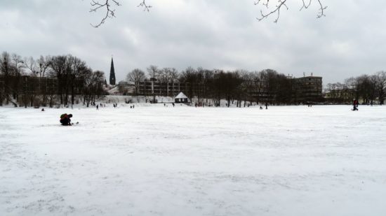 Alaunplatz: Zum Rodeln reichts - Skispringen wird wohl nix.