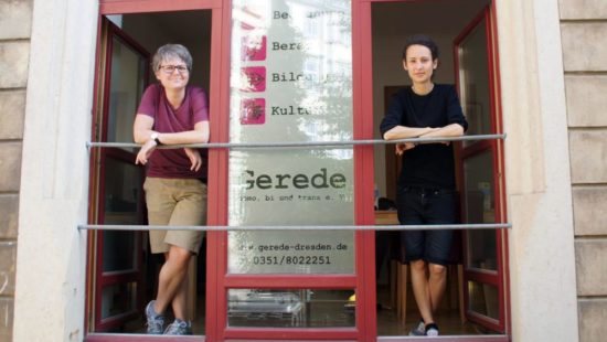 Isabell Häger und Carolin Wiegand vom Gerede e.V. - dem ersten Mieter im Stadtteilhaus