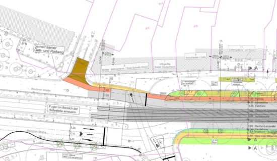 In der Beschlussausfertigung des Stadtrates sah die Planung noch vor, den Radweg über die Alaunstraße hinaus zu führen. Daraus wird nun erstmal nichts.