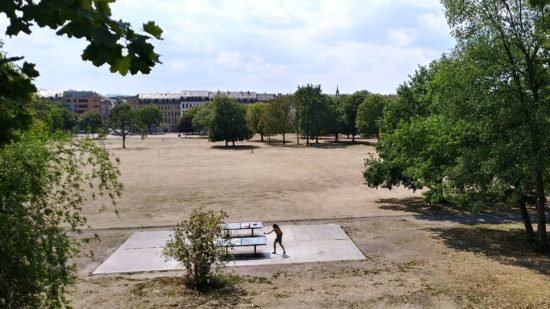 Auf dem Alaunplatz wurden geringe Mengen Cannabis gefunden.