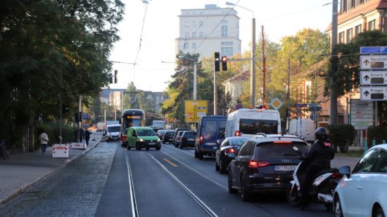 Nur wenige nutzten die Ausweichstrecke über Stetzcher und Erna-Berger-Straße