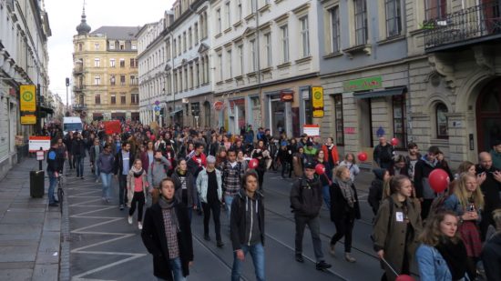 Demo auf der Rothenburger Straße