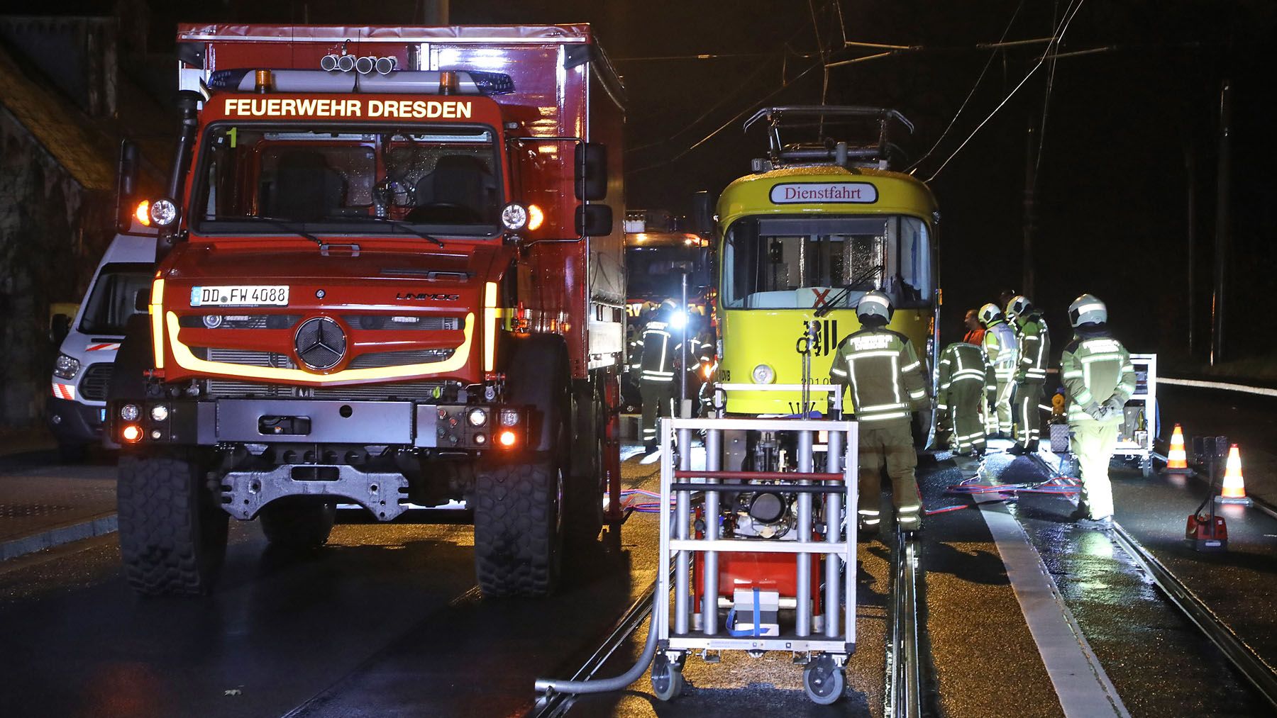 Die Feuerwehr half bei der Bergung - Foto: Roland Halkasch