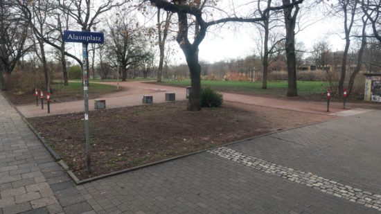 Weihnachtsbaum-Sammelstelle am Alaunplatz