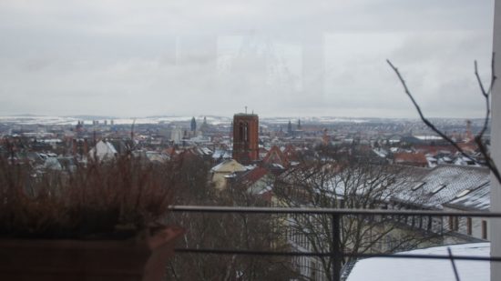 Winterlicher Blick aus den Räumen des AnuKan - Zentrum für Berührungskunst